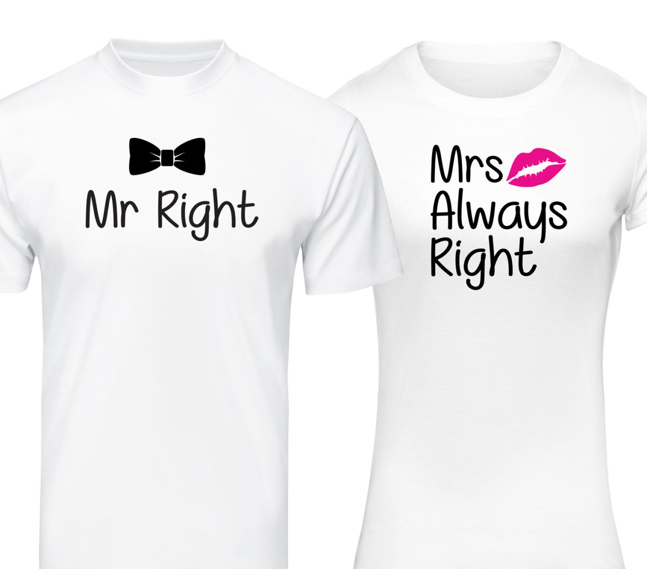 Personalised Just Married T Shirt Set Front And Back Print Rings