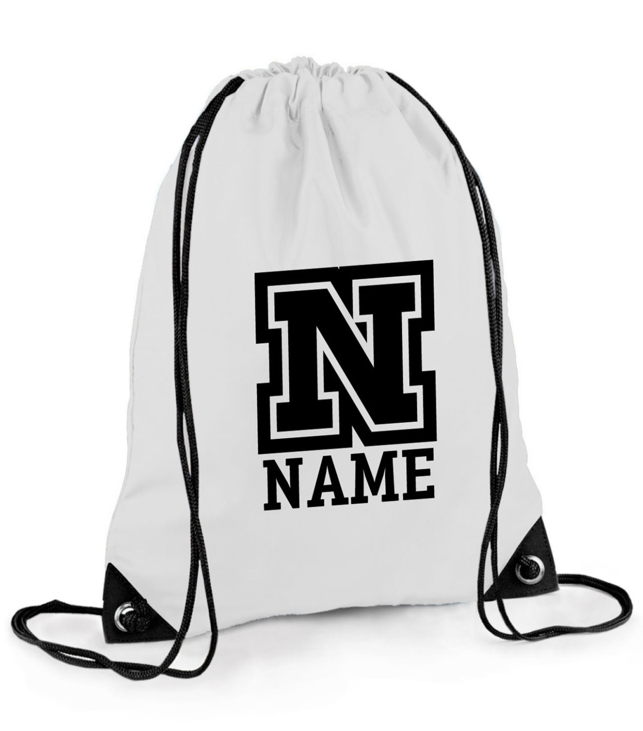 Personalised School Pull String Bag Boys Girls Drawstring Sports Kit ...