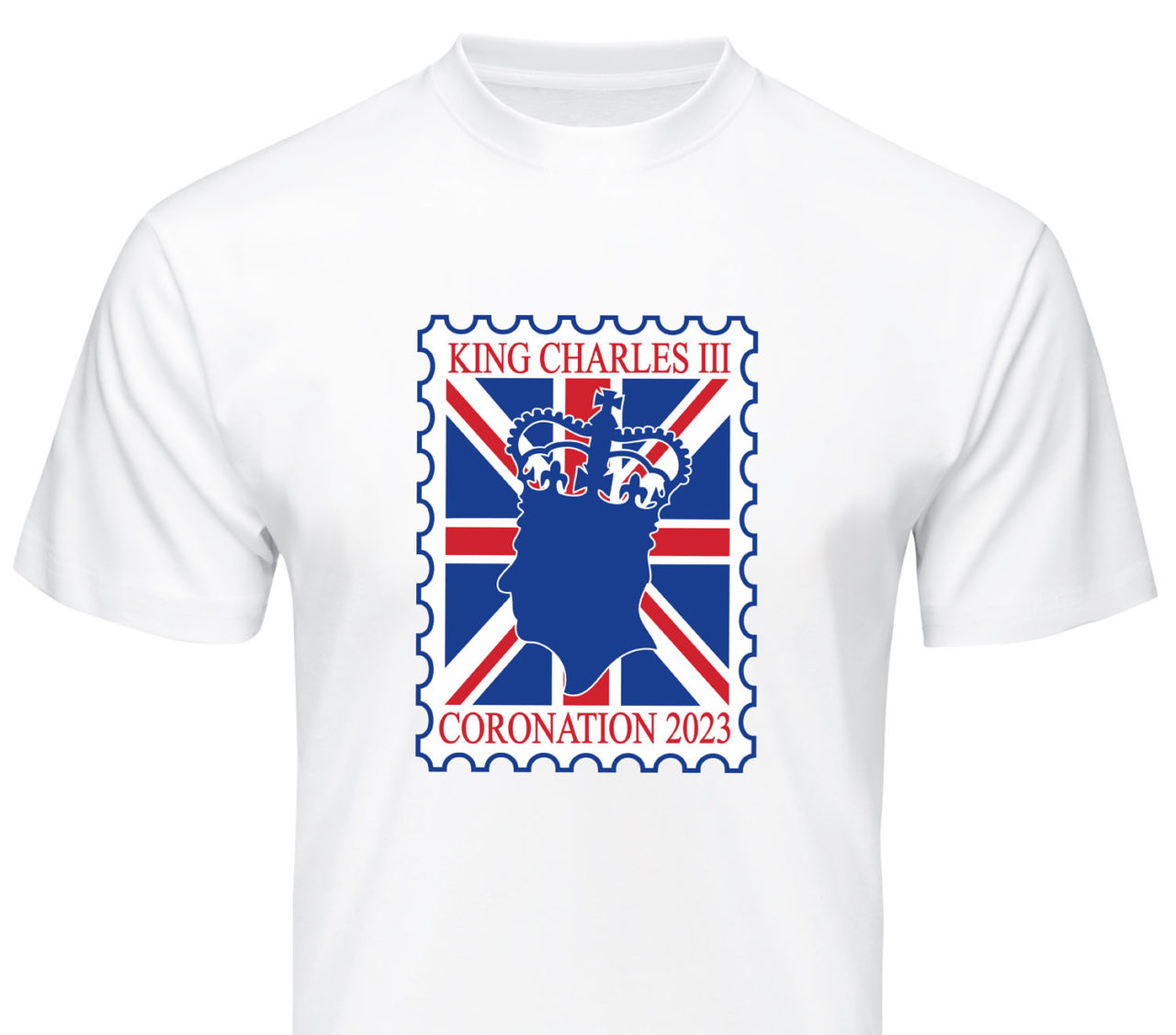 King Charles T-Shirt Coronation Unisex Stamp Tshirt 2023 Crown Mens ...