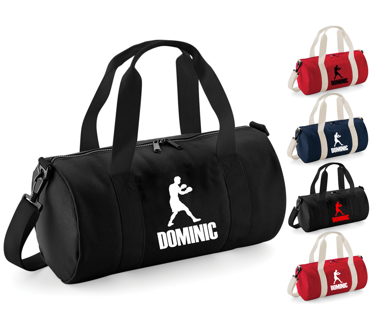 Boys Personalised Boxing Barrel Bag Kids Sports Gym Kids Childrens Gift ...
