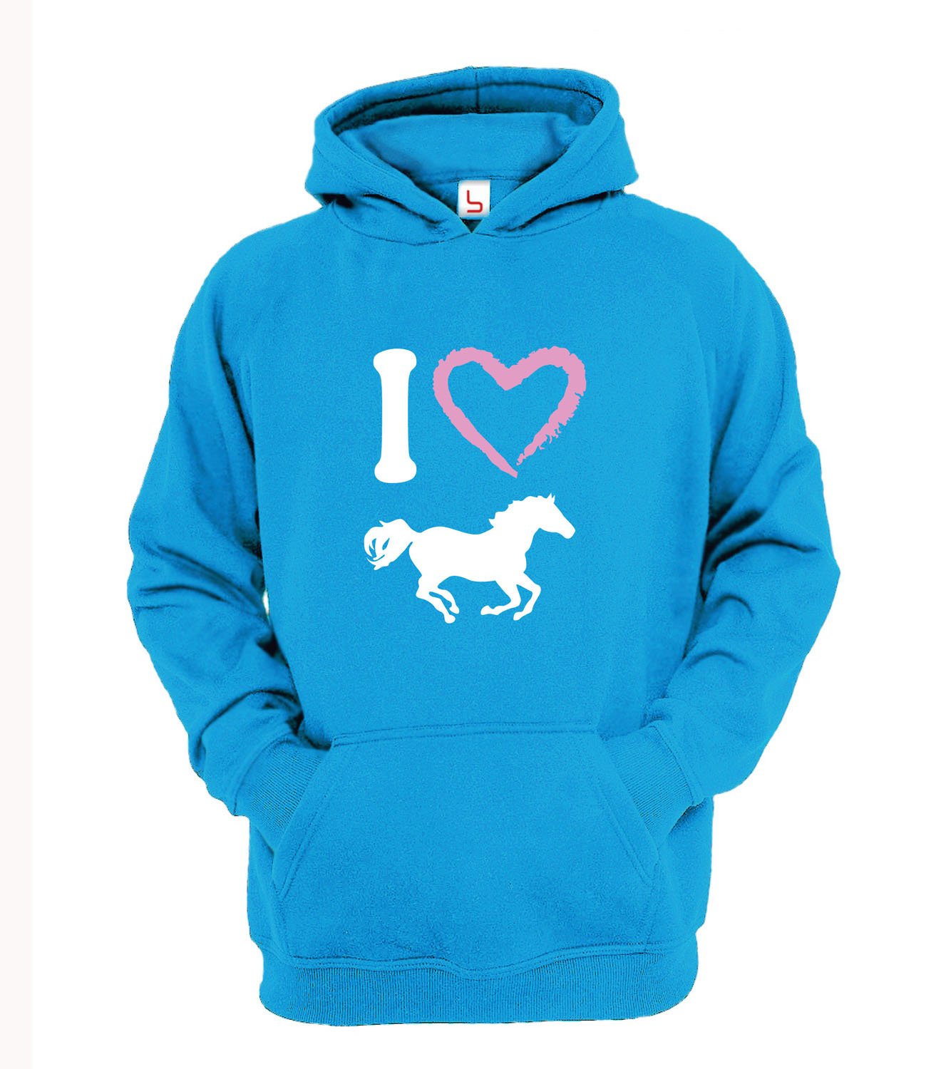 Girls I Heart Horses Horse Riding Hoodie Kids Childrens Hoody Gift Ages