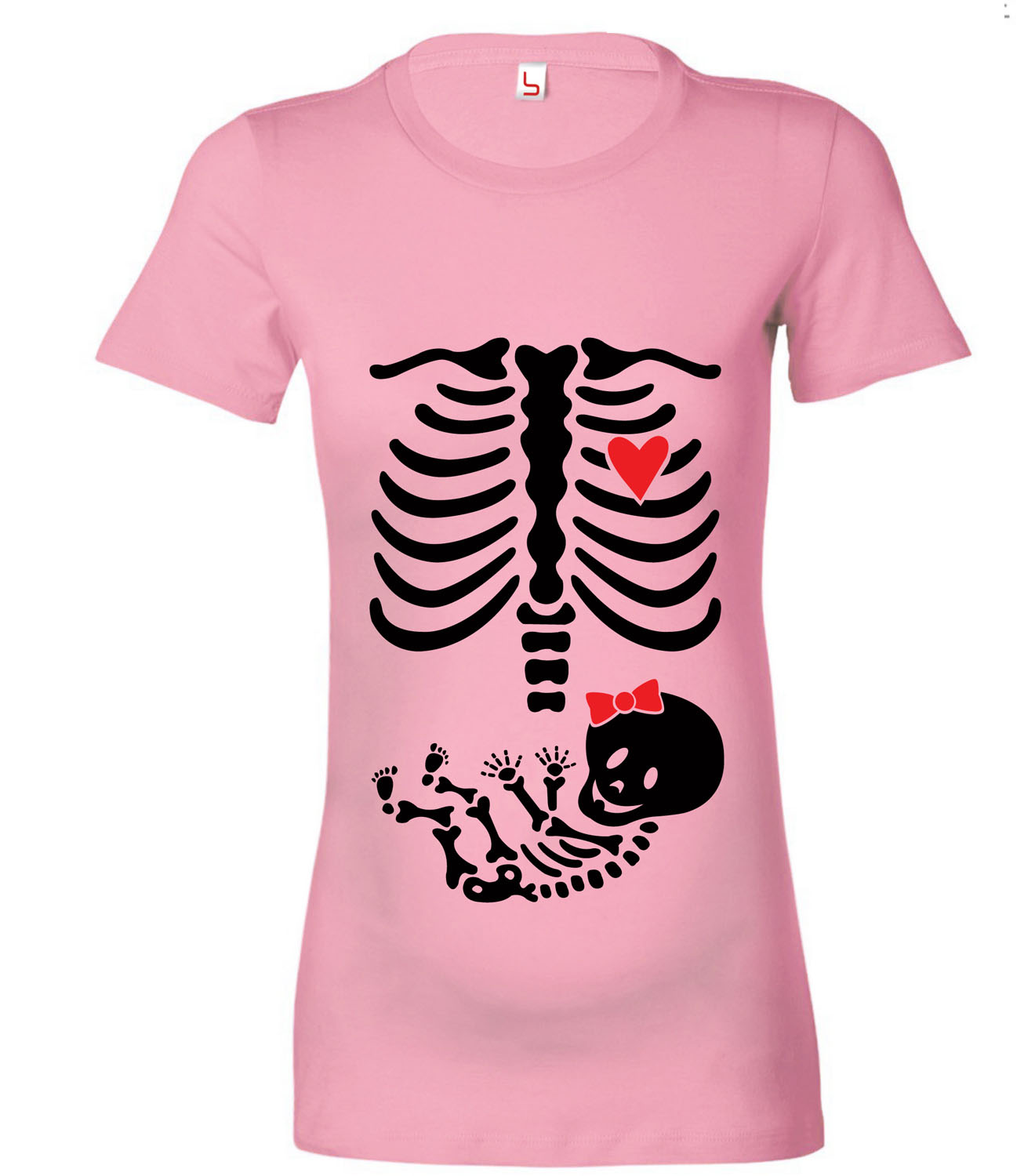 Skeleton Baby Girl Maternity T-Shirt Womens Halloween Tshirt Top Shower ...