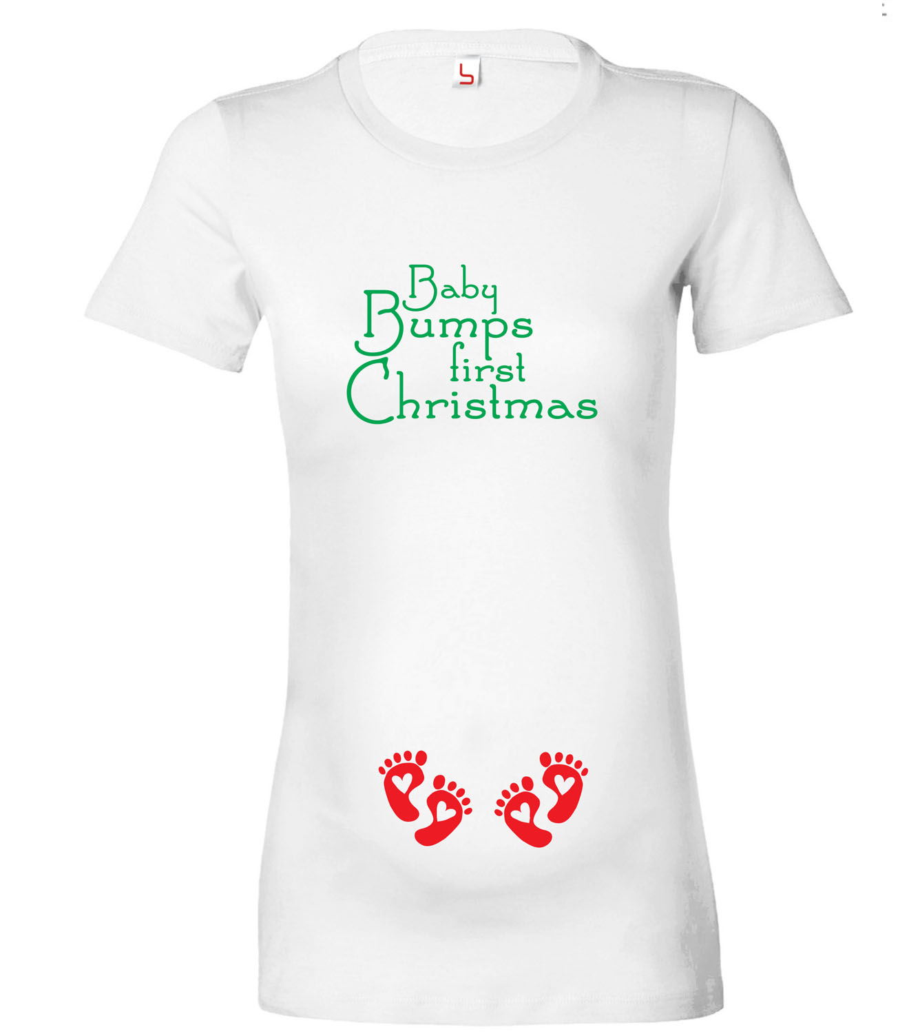 baby bump's first christmas t shirt